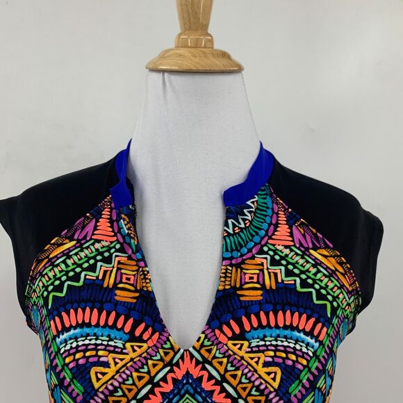 Body Glove Karma Exhale Rash Guard Womens S Small Black Split Neck Cap Sleeves - Picture 3 of 12